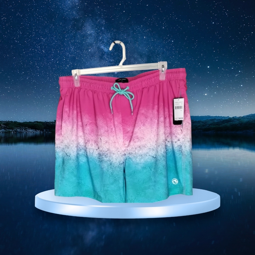 Gradient Pink and Blue Men's Swim Shorts